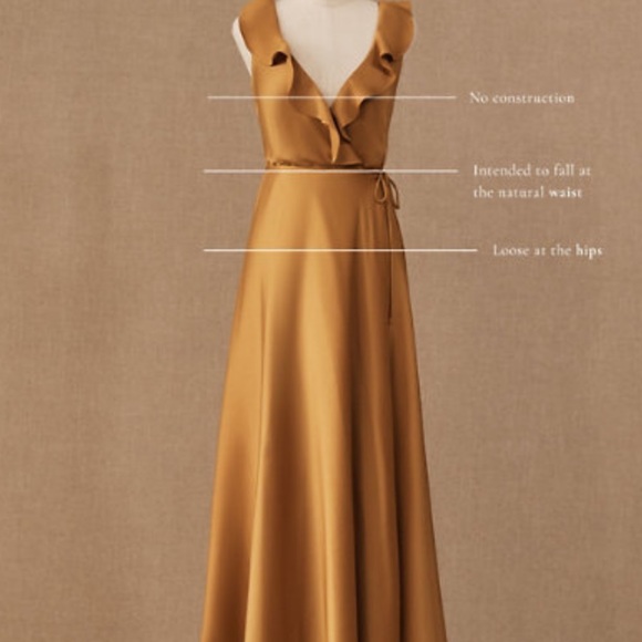 NWT BHLDN Tansy Satin Charmeuse Maxi Dress Emerald Z444-3 - Picture 3 of 5